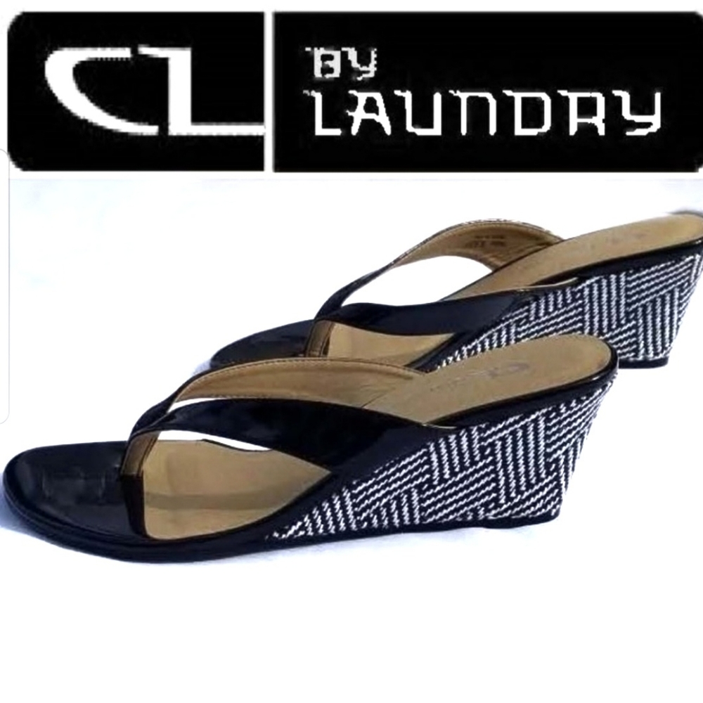 CL by Laundry Tawny Wedge Slide NWOT Sz 6.5